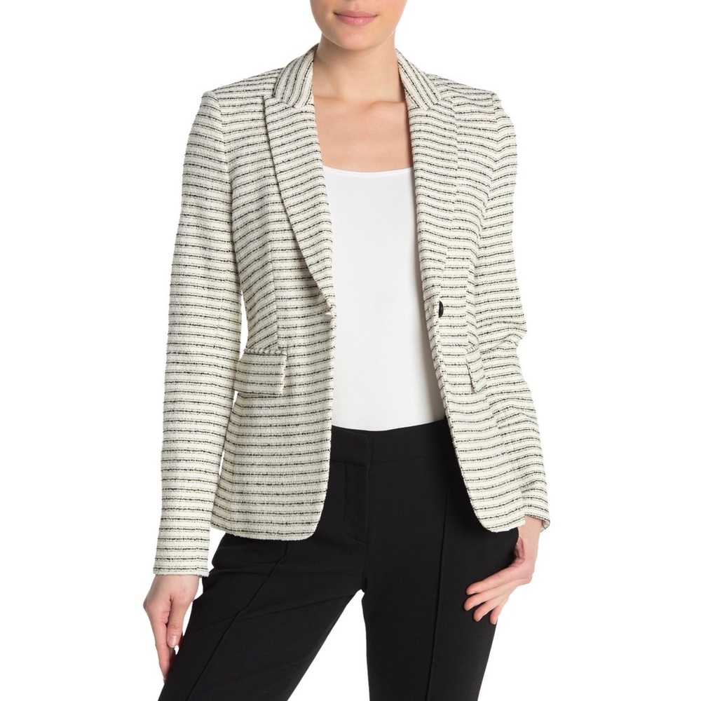 VERONICA BEARD Cutaway Tweed Dickey Jacket